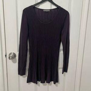 Daisy Fuentes Deep Purple Knit Mini Dress Large